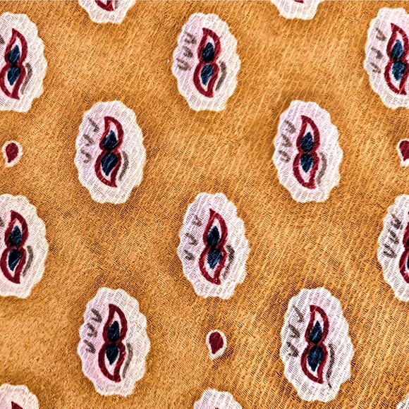 Vintage Nautica Silk Tie Gold Abstract Geometric Preppy 90s Retro Made in USA - Picture 4 of 9